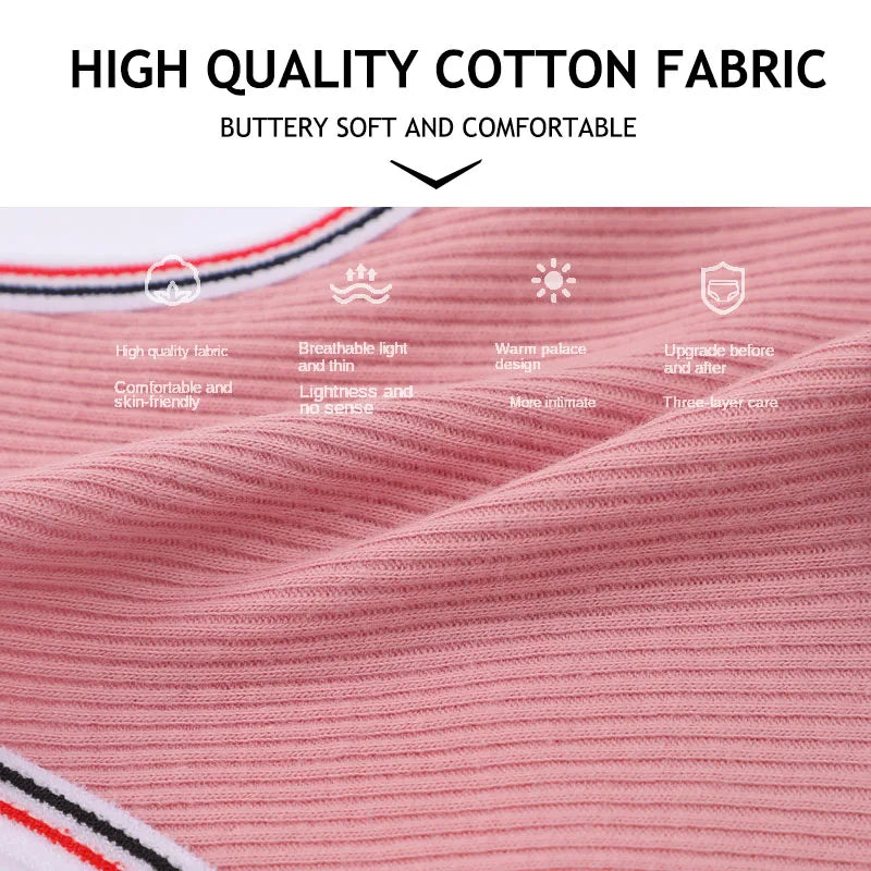 6PCS Set Women Cotton Thongs Sexy Low Waist T Back Thongs Ribbed Comfortable Female Underwear Ladies G String Lingerie S to XL