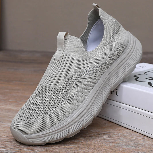 SNORW Mens Walking Shoes Lightweight Breathable Mesh Slip On