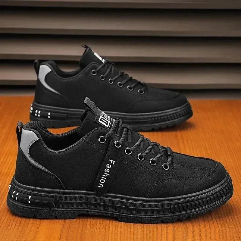 Men's Breathable Labor Protection Shoes Versatile Anti Slip Sports Board Shoes Workwear Sneakers