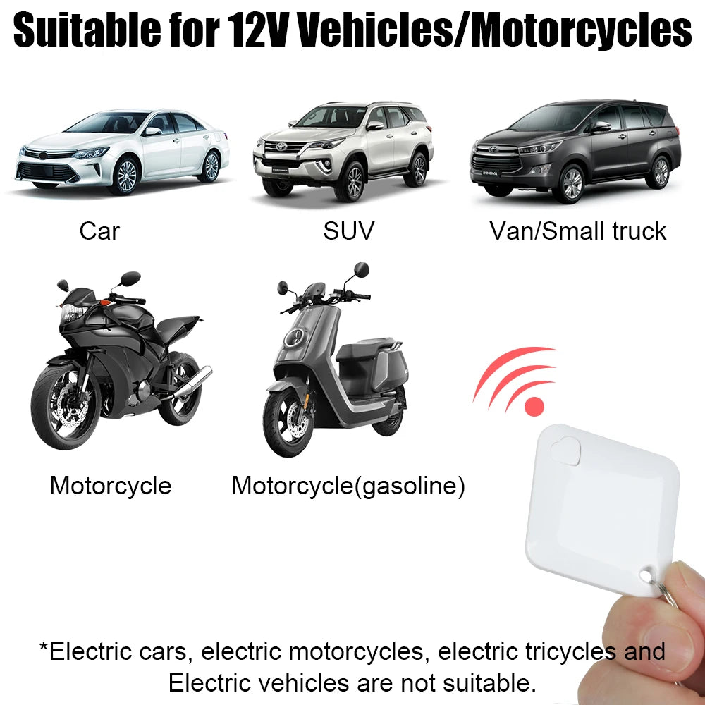 For Gasline Car Motorcycle RFID Wireless Anti Theft Device Engine Lock Anti Robbery System Circuit Cut Off Immobilizer 12V M506