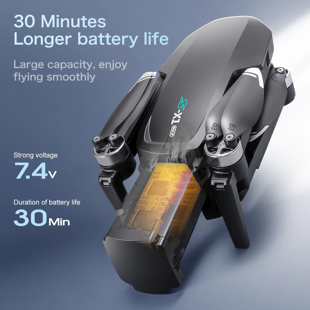 For Xiaomi S-X1 GPS Drone 8K HD professional camera Three-axis gimbal WIFI UAV Obstacle Avoidance Quadcopter Brushless Toy Gift