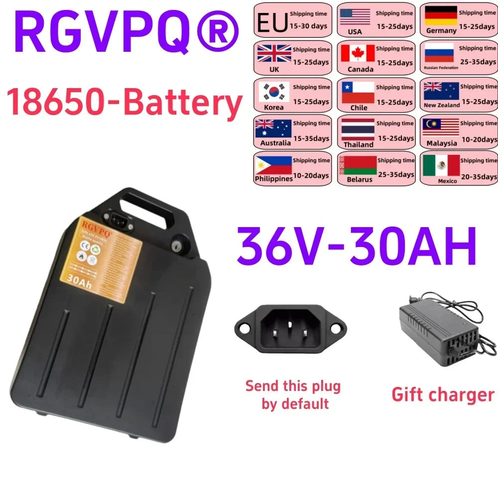 Air Fast Transportation 36V 100AH 18650 Lithium Battery Pack Suitable for Motors Below 3000W