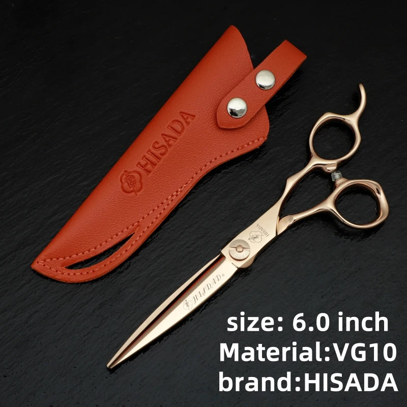 Hisada Professional Hairdressing Scissors 6 Inch VG10 Stainless Steel Cutting Scissors for Salon Use