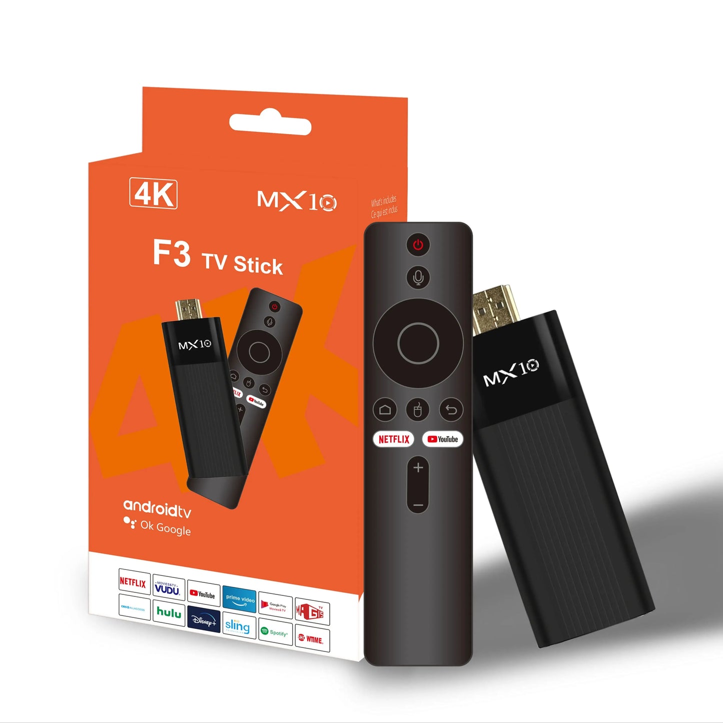 MX10 F3 Wi Fi 6 Android 13 TV Box 8K Decode Display Dual Band 2.4 5G Set Top Box
