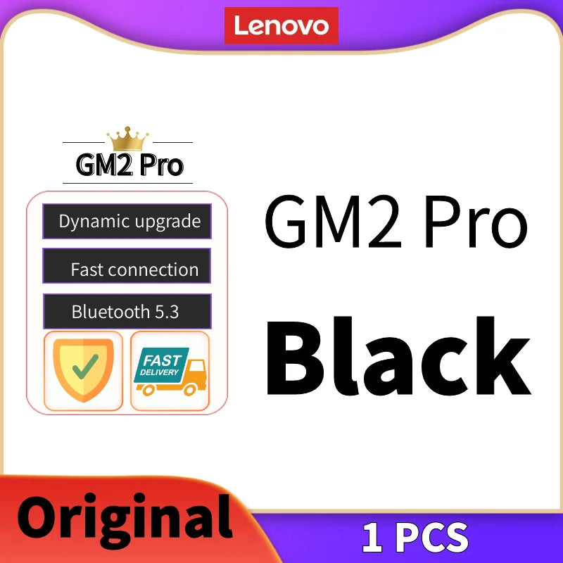Lenovo GM2 Pro Bluetooth 5.3 Earphones Wireless In-Ear Gaming Headset Low Latency Dual Mode Music Headphones