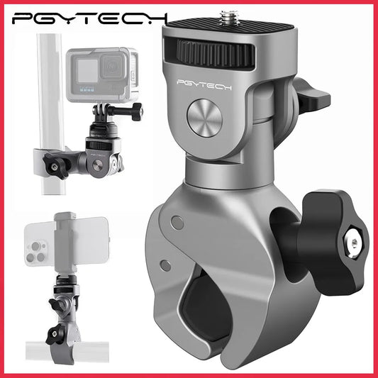 PGYTECH Super Clamp Mount 17mm to 37mm 1/4"screw Adapter For Bicycle/Vehicle Series Cycling Action Camera Smartphones