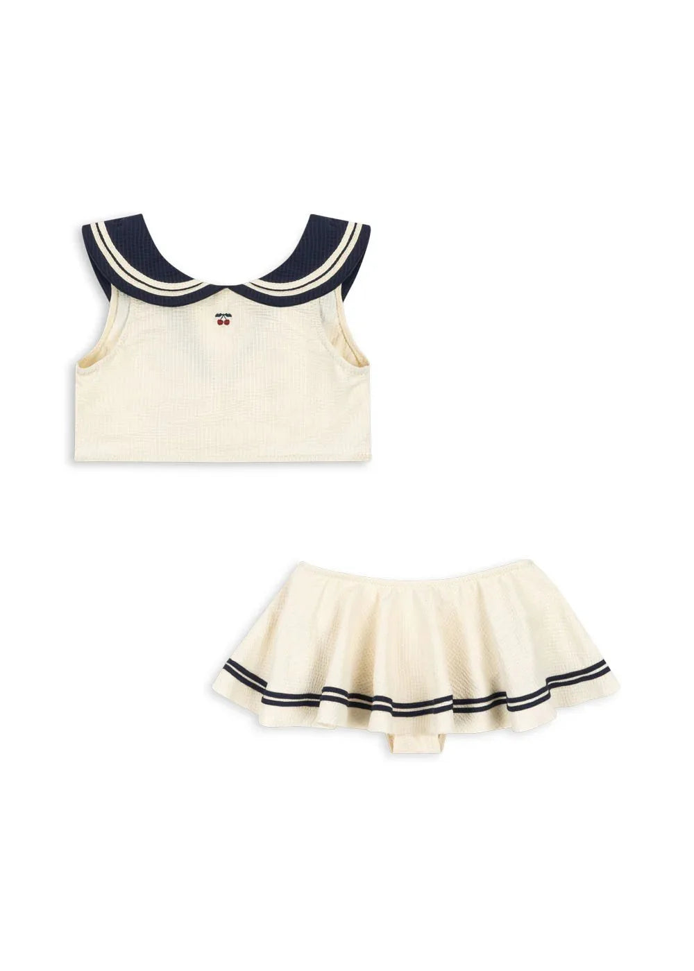 Baby Swimwear White Blue One Two Piece Sunscreen Girls Swimsuit Kids Bikinis Summer Vacation