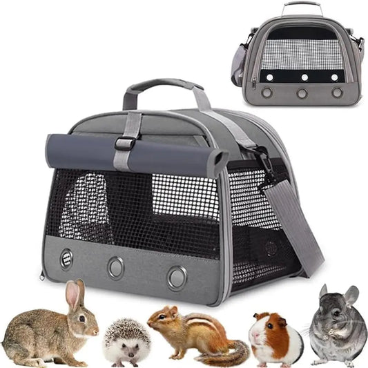 Guinea Pig Travel Carrier Bag,Portable Small Animal Carrier Pouch for Hamster Chinchilla Rabbit Bunny Gerbil Hedgehog Sugar Glid