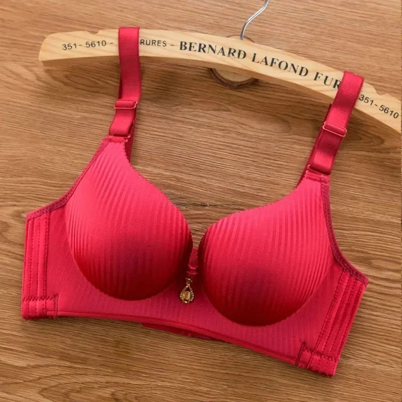 Sexy Wireless Push Up Bra No Steel Ring Seamless 8cm Thick Padded Lingerie for Women Comfort Adjustable Straps