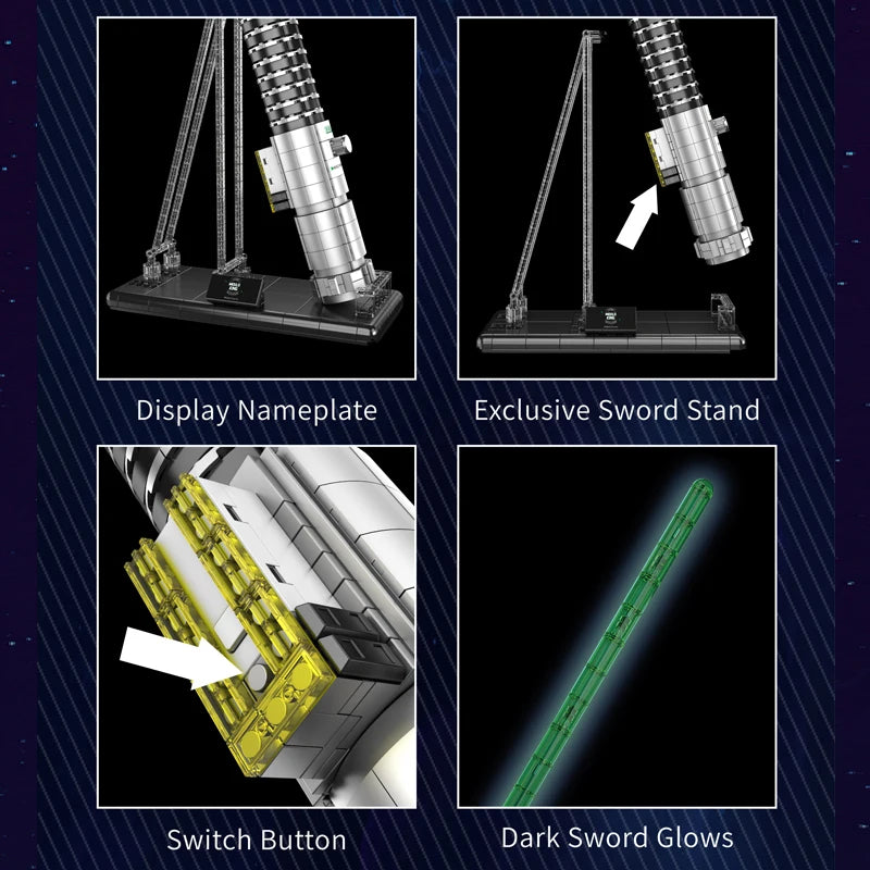 Mould King 10140 Star Plan Toys The MOC Space Movie Lightsaber Building Block (1126+PCS) Assembly Brick Toys Kids Christmas Gift