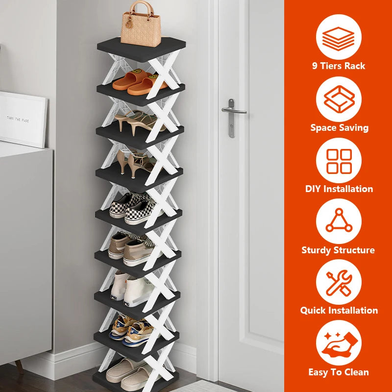 Shoe Rack Storage Organizer Detachable Multi Layer Simple Shelf Eco Friendly Plastic Cabinet