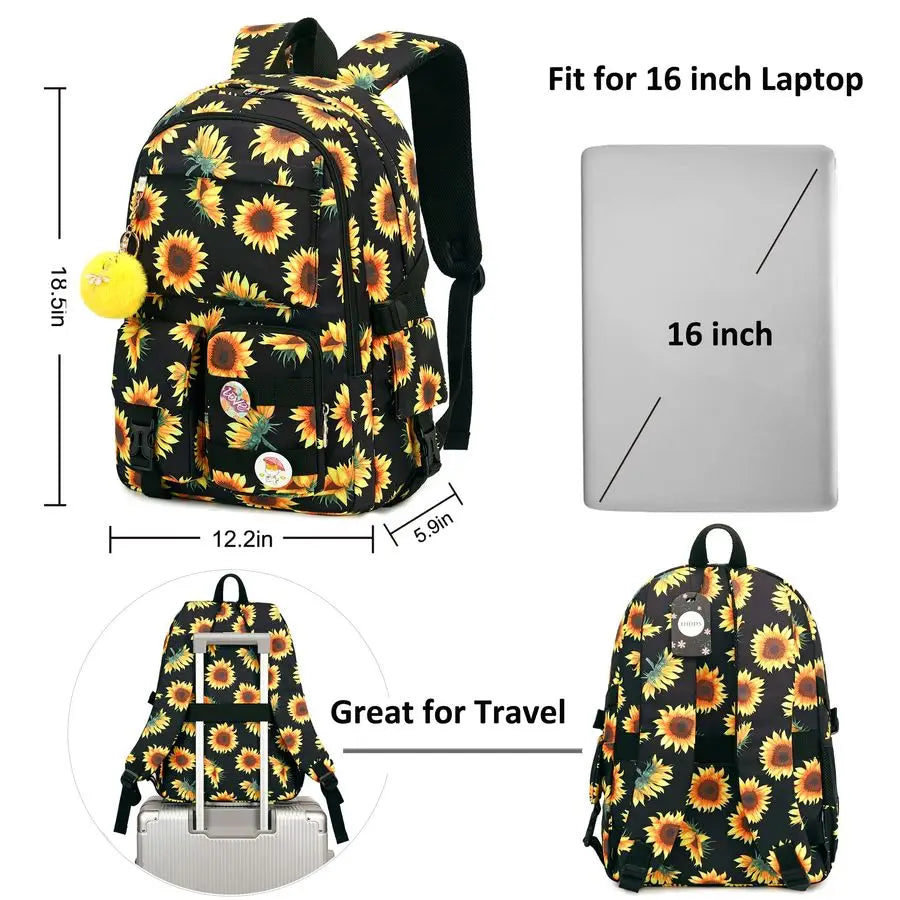Backpacks 16 Inch School Bag College Backpack Anti Theft Travel Casual Daypack Bags Cute Bookbags Large Colorfull Carry on Back