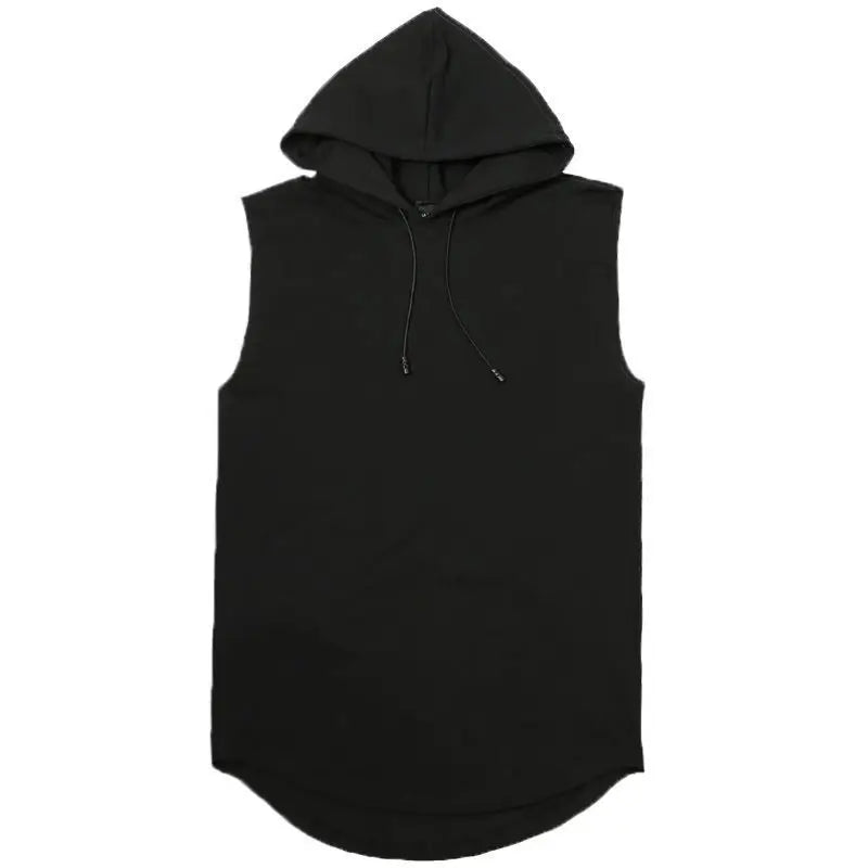 Solid Color 2023 Brand New Men's Tank Tops Vest Sleeveless Tees for Male Hooded Man Vests Tops Hip Hop Men Tank Top T Shirt